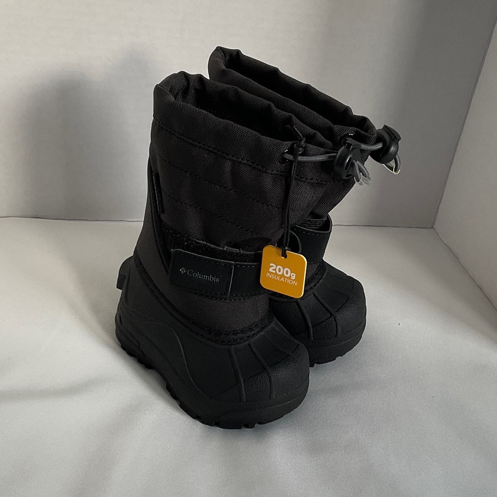 Columbia toddler Kids Black Snow powderbug‎ plus L Boot size 4 - Picture 2 of 7